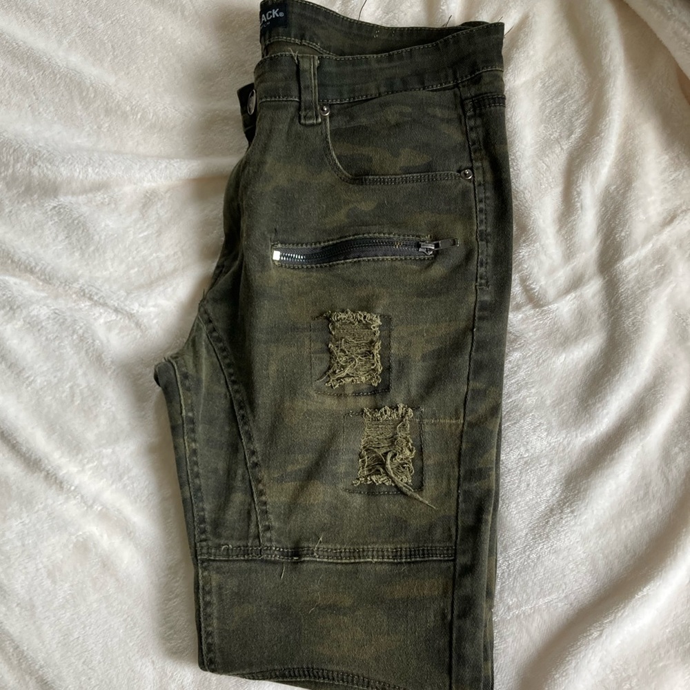Mens camo jeans